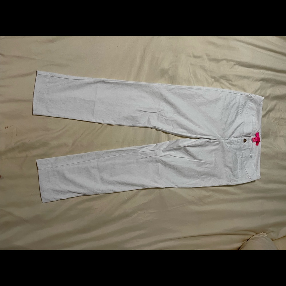 Lily Pulitzer size 6 white resort pants great condition